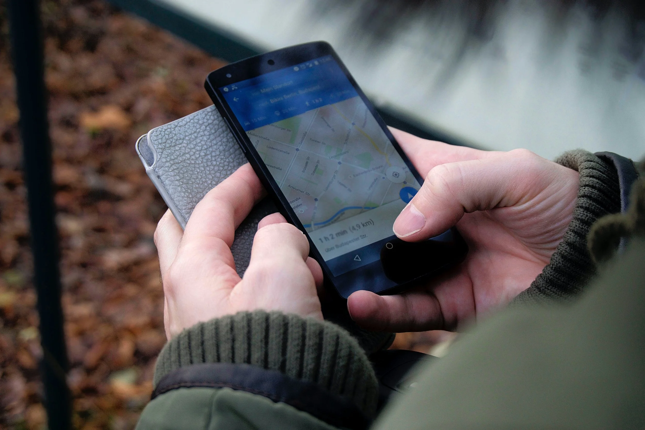 Online business listings on a smartphone